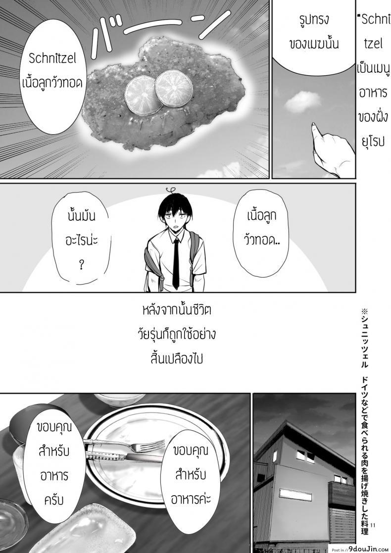 อ่านโดจิน พึ่งรู้ตัวว่ารักเธอเหมือนกัน [Gentsuki Okiba (Gentsuki)] Homestay-chu no Doitsu Musume ga Issho ni Furo ni Haitte Kuru Wake แปลไทย หน้าที่ 11