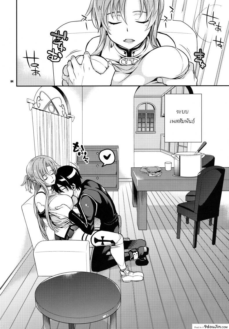 อ่านโดจิน ระบบเพศสัมพันธ์ [Crazy9 (Ichitaka)] C9-02 Asuna no Neteru Ma ni (Sword Art Online) หน้าที่ 3
