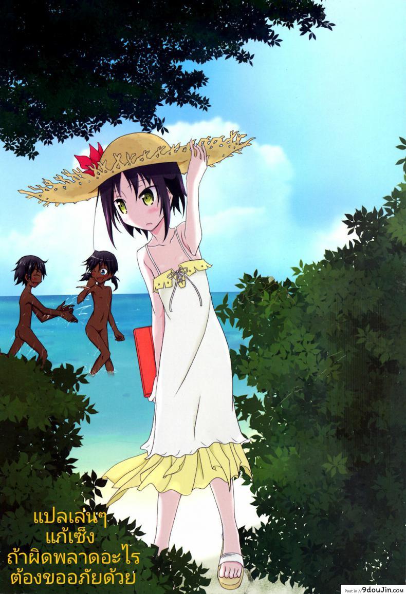 อ่านโดจิน สาวน้อยเมืองหลวงโดนชวนมาแก้ผ้าหาเพื่อน [Nihon Dandy (Matsuno Susumu)] Supponpon de Umi Asobi! | Playing At The Beach Stark Naked! หน้าที่ 2