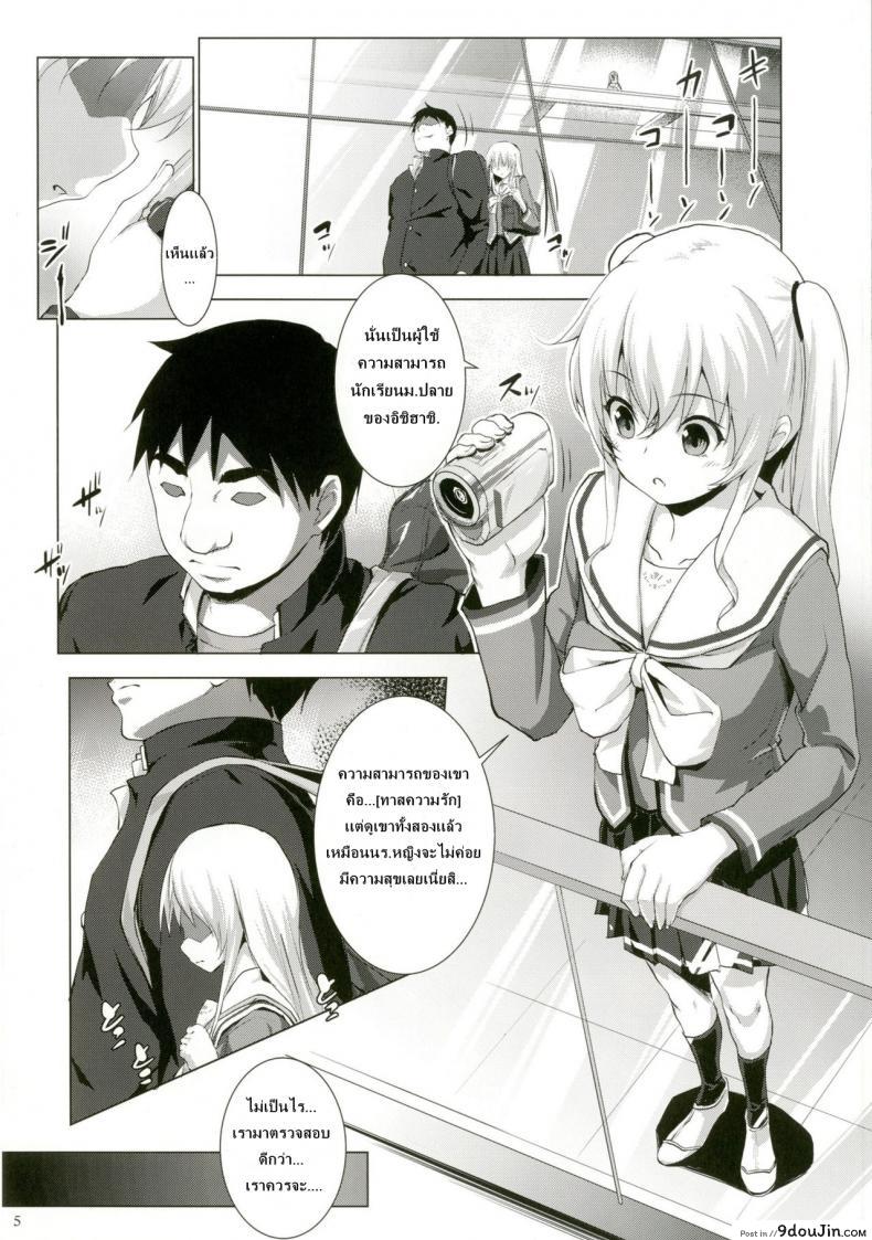 อ่านโดจิน ควบคุมจิตใจ ประธานจิตอ่อน (C88) [Nanatsu no Kagiana (Nanakagi Satoshi)] Defective (Charlotte) * หน้าที่ 4