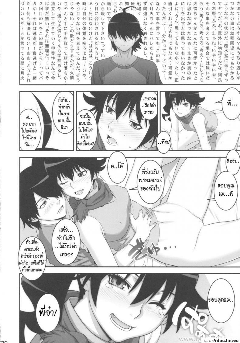 อ่านโดจิน เพื่อพี่ชาย น้องยอมได้ (C82) [Motchie Kingdom (Motchie)] Niichan ni nara Nani wo Saretemo Kamawanaiyo (Bakemonogatari) แปลไทย หน้าที่ 17
