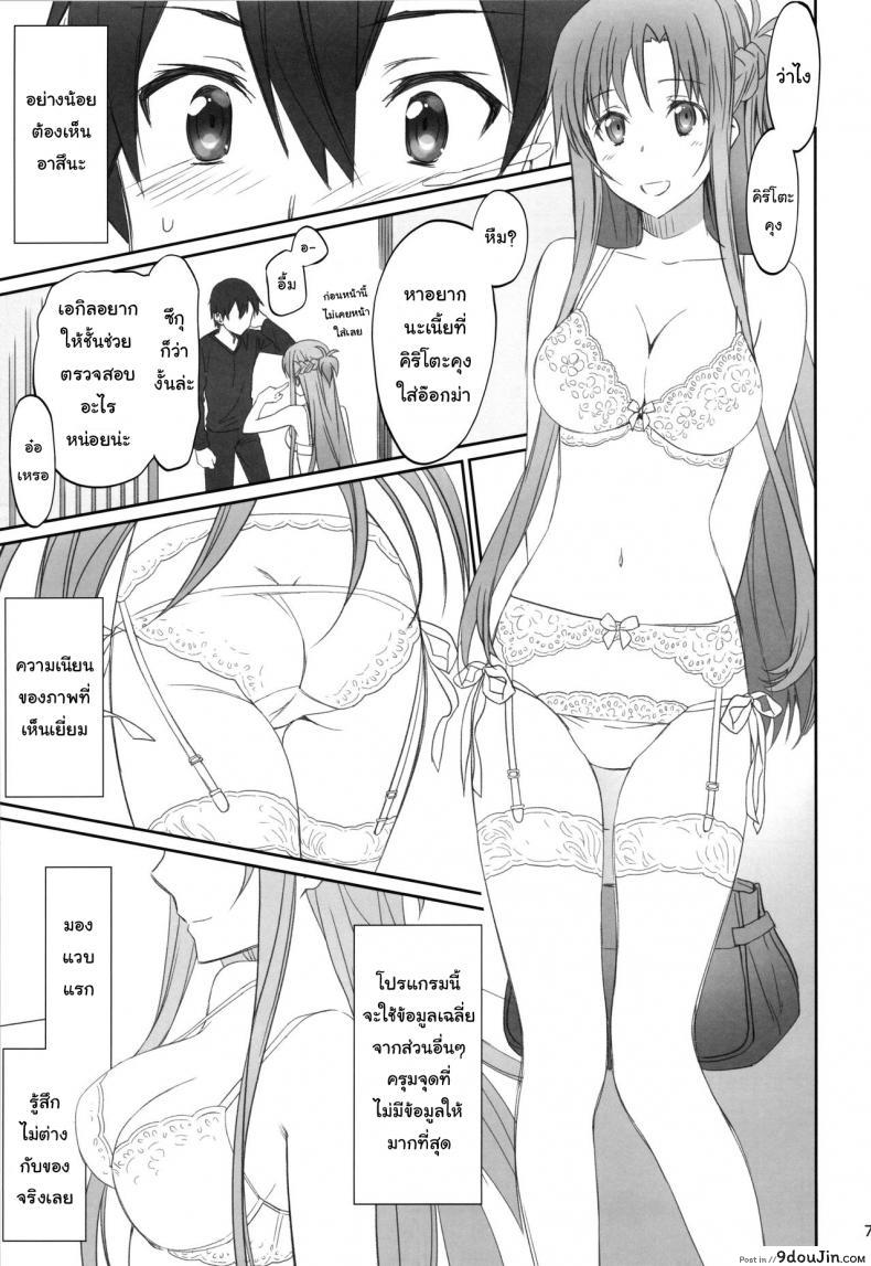 อ่านโดจิน ชุดที่ชอบกับคนที่ใช่ (C92) [Bloody Okojo (Caviar, Mojyako)] Voyeuristic Disorder (Sword Art Online) อ่านฟรี หน้าที่ 6