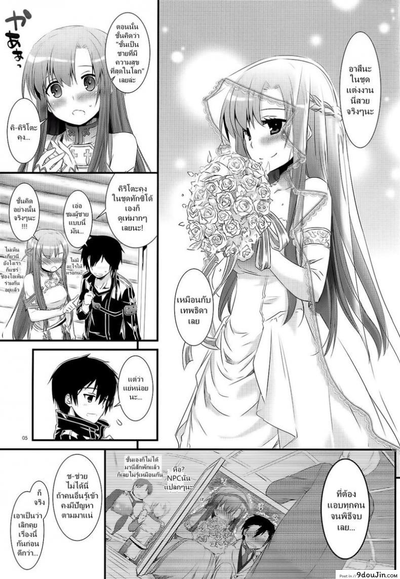 อ่านโดจิน จูบไม่พอ ขอต่อเลย [Digital Lover (Nakajima Yuka)] D.L. action 71 (Sword Art Online) หน้าที่ 5