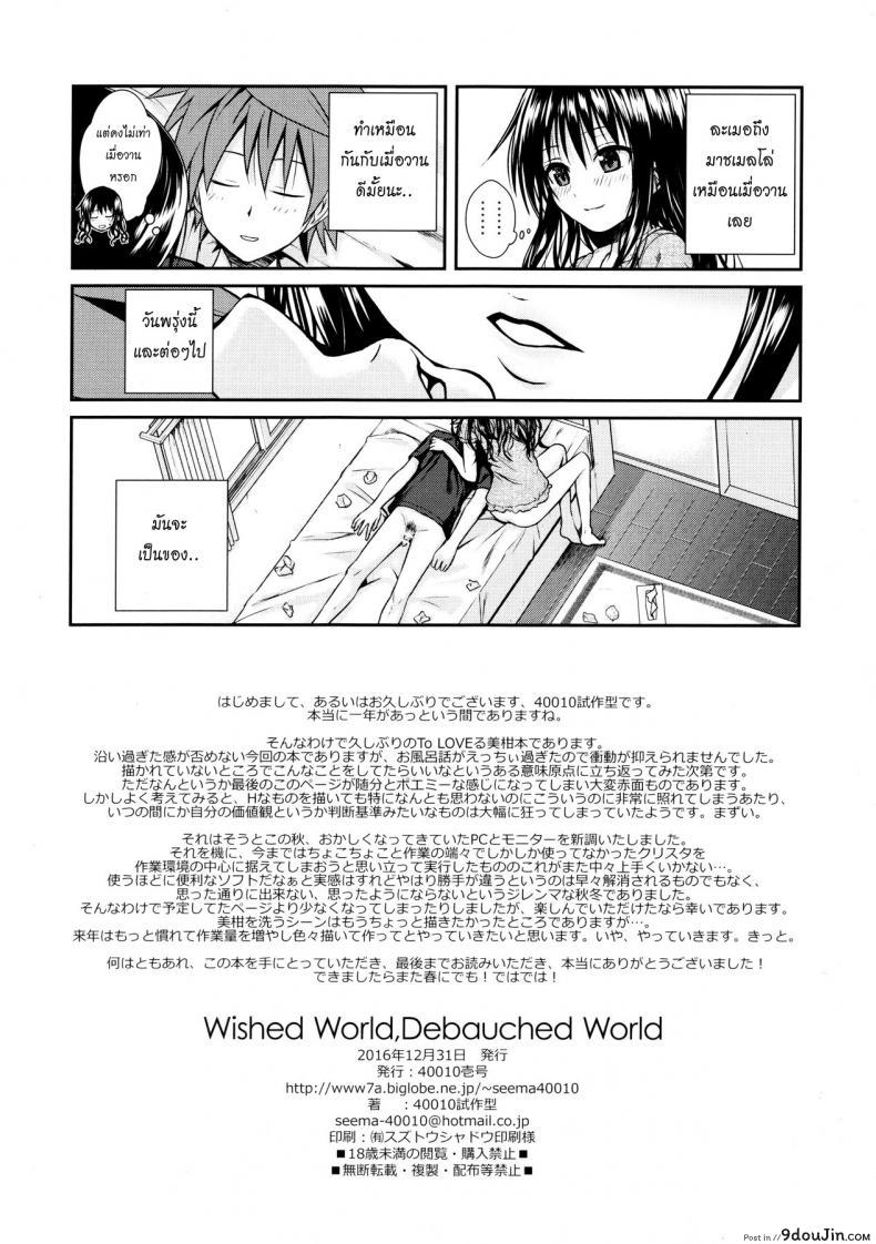 อ่านโดจิน ปลุกไม่ตื่น ดันหื่นแทน [40010 1-GO (Shimanto Shisakugata)] Wished World,Debauched World อ่านฟรี หน้าที่ 21