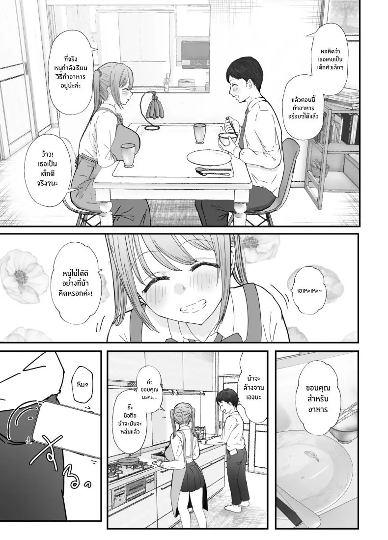 อ่านโดจิน คุณน้ากับหลานสาวนมใหญ่แสนใจงาม ตอนที่ 1 [Baketsu Purin] Doukyo Shiteru Bakunyuu Meikko JK แปลไทย หน้าที่ 6