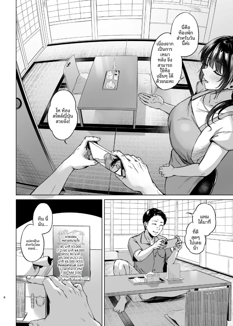 อ่านโดจิน ห้องพักชนบท ที่ประตูไม่ล็อกทั้งคืน (Tadano Mezashi) หน้าที่ 8